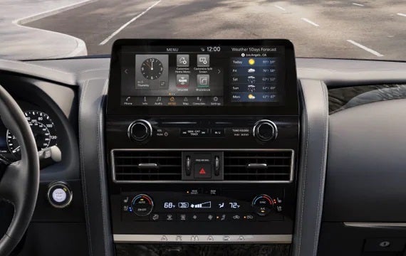 2023 Nissan Armada touchscreen and front console | Serra Nissan of Sylacauga in Sylacauga AL